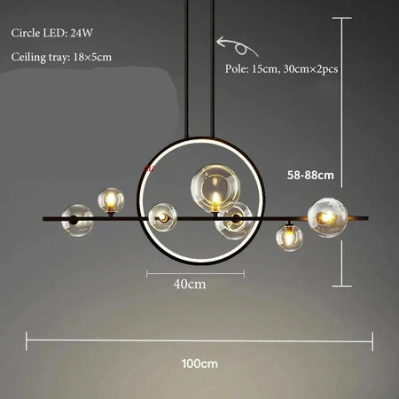 Luminaire Suspension finition mate argentée – Référence : Meryn5623- - Nexa Lights
