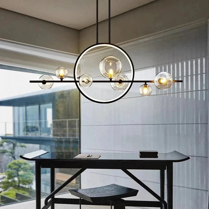 Luminaire Suspension finition mate argentée – Référence : Meryn5623- - Nexa Lights