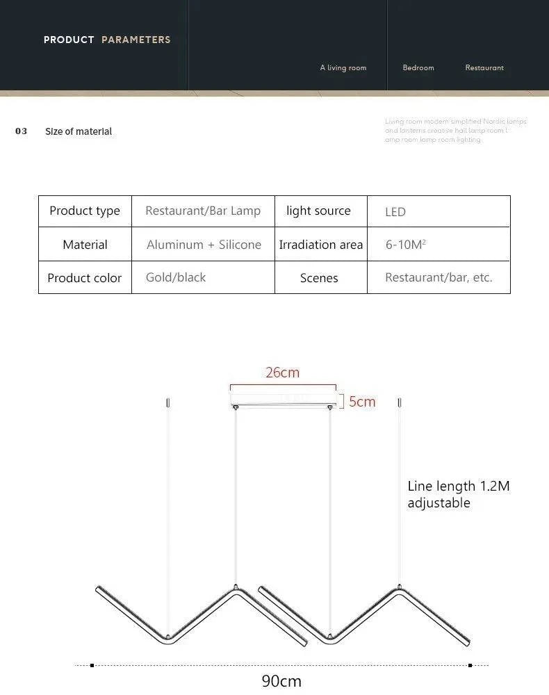 Luminaire Suspension finition or et noir – Référence : Marcellin4829- - Nexa Lights