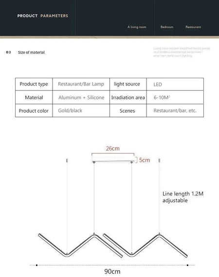 Luminaire Suspension finition or et noir – Référence : Marcellin4829- - Nexa Lights
