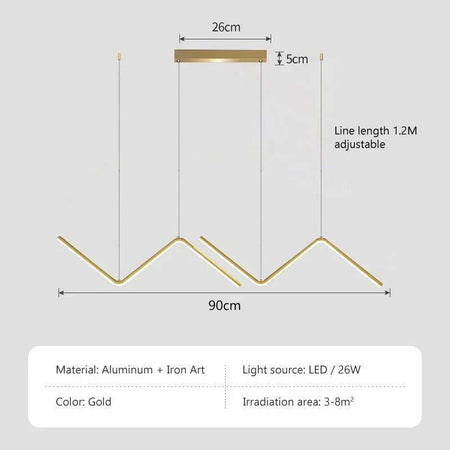 Luminaire Suspension finition or et noir – Référence : Marcellin4829- - Nexa Lights