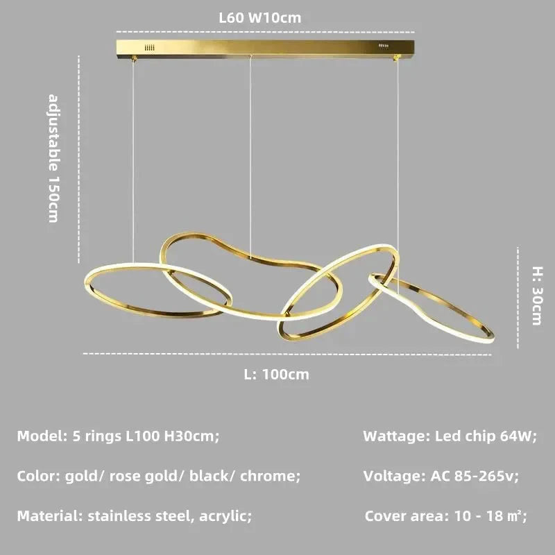 Luminaire Suspension finition rose élégante – Référence : Mariselle5623- - Nexa Lights