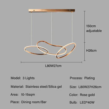 Luminaire Suspension finition rose élégante – Référence : Mariselle5623- - Nexa Lights