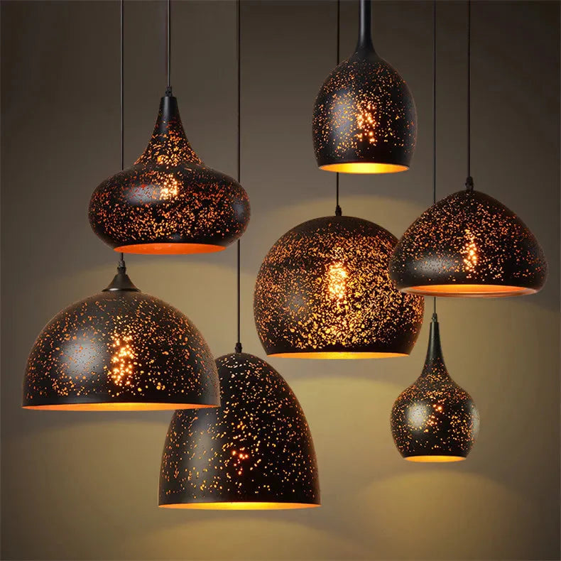 Luminaire Suspension finition rouillée élégante – Référence : Maren5623- - Nexa Lights