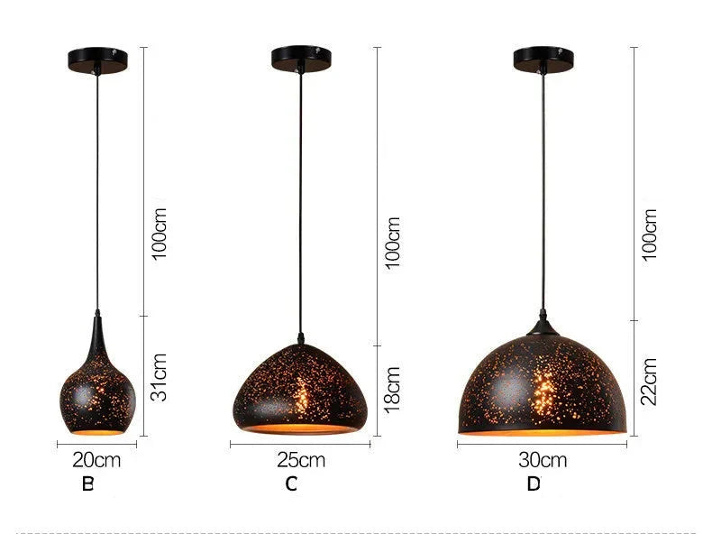 Luminaire Suspension finition rouillée élégante – Référence : Maren5623- - Nexa Lights