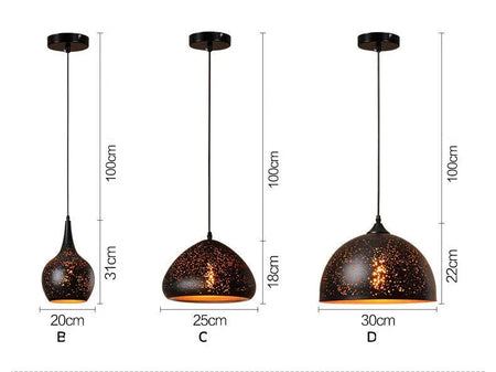 Luminaire Suspension finition rouillée élégante – Référence : Maren5623- - Nexa Lights