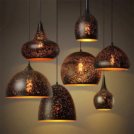 Luminaire Suspension finition rouillée élégante – Référence : Maren5623- - Nexa Lights
