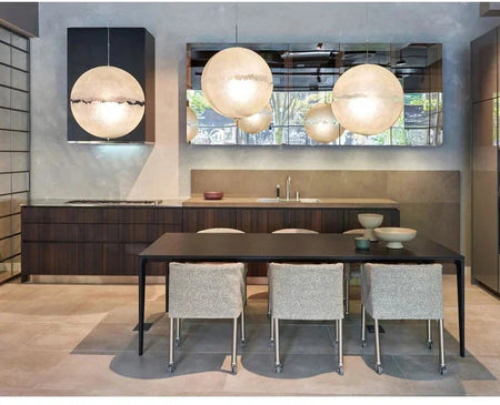 Luminaire Suspension forme organique argentée – Référence : Mariselle4823- - Nexa Lights