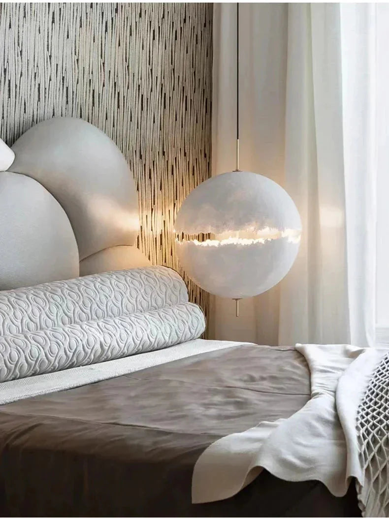Luminaire Suspension forme organique argentée – Référence : Mariselle4823- - Nexa Lights