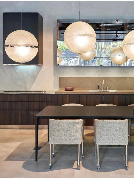 Luminaire Suspension forme organique argentée – Référence : Mariselle4823- - Nexa Lights