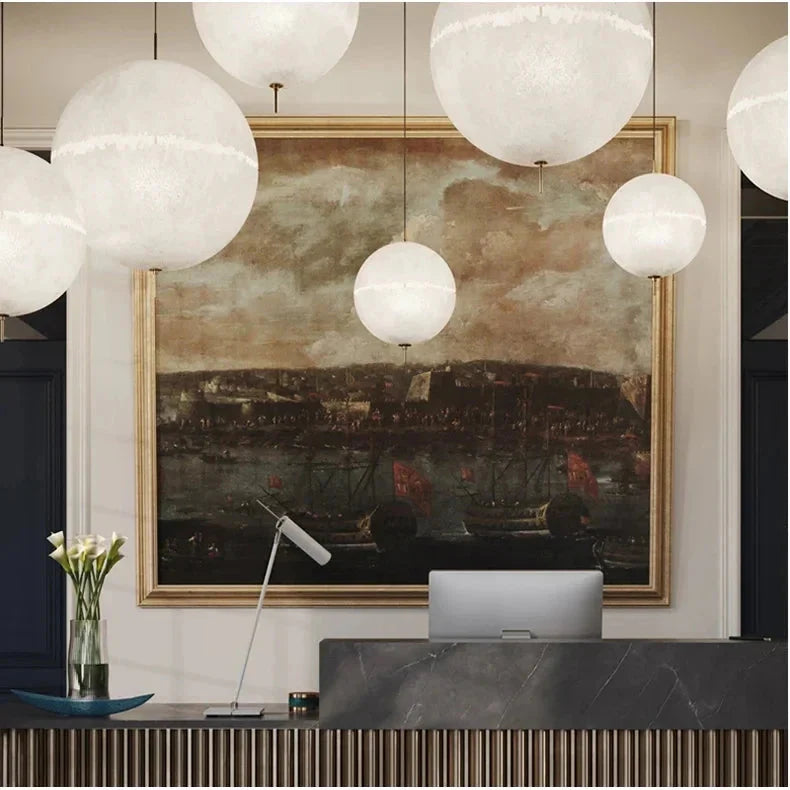 Luminaire Suspension forme organique argentée – Référence : Mariselle4823- - Nexa Lights