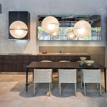 Luminaire Suspension forme organique argentée – Référence : Mariselle4823- - Nexa Lights