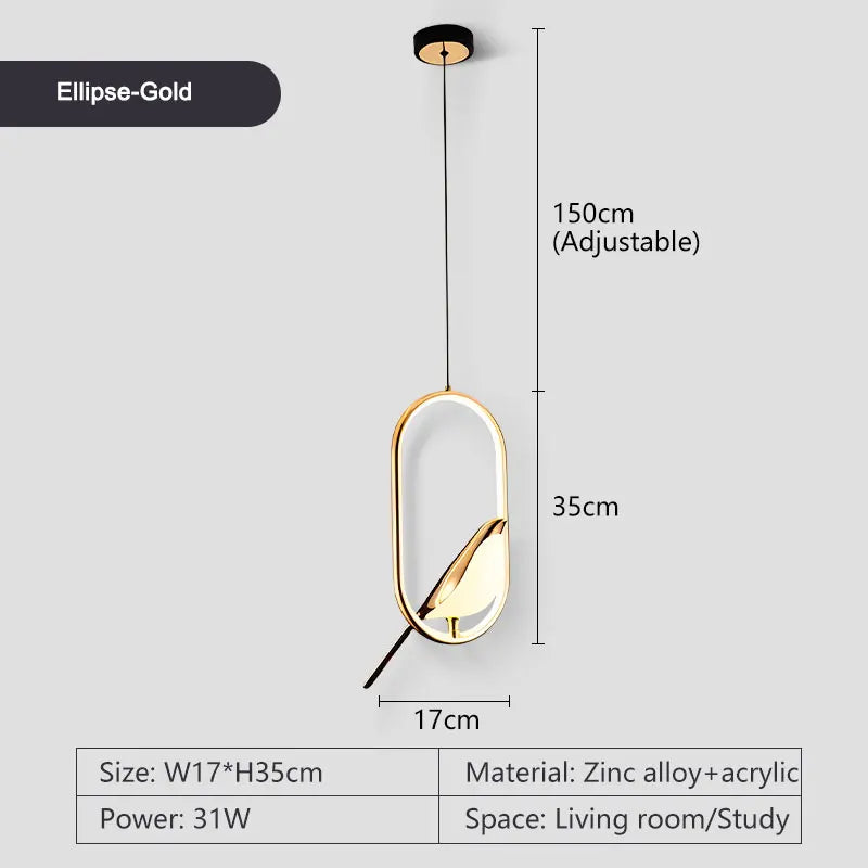 Luminaire Suspension forme organique dorée – Référence : Olinah5623- - Nexa Lights