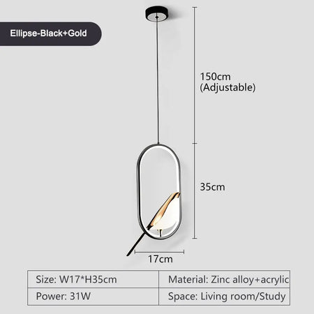 Luminaire Suspension forme organique dorée – Référence : Olinah5623- - Nexa Lights