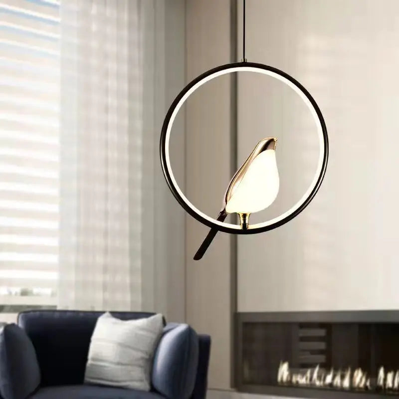 Luminaire Suspension forme organique dorée – Référence : Olinah5623- - Nexa Lights