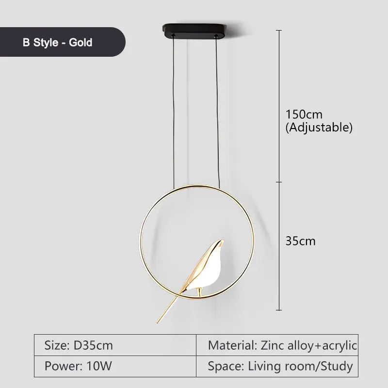 Luminaire Suspension forme organique dorée – Référence : Olinah5623- - Nexa Lights