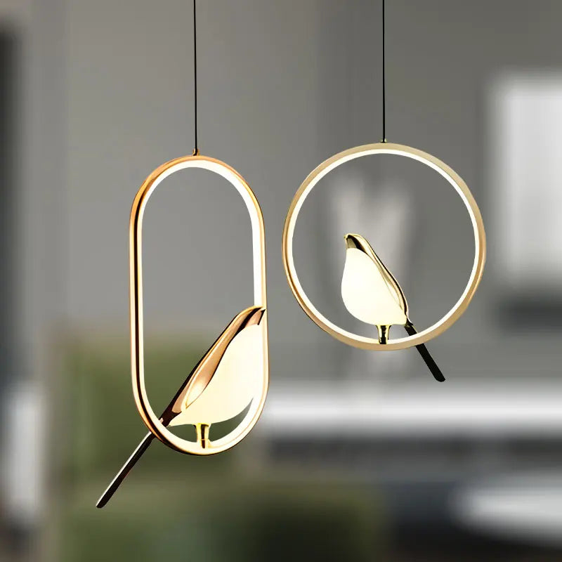 Luminaire Suspension forme organique dorée – Référence : Olinah5623- - Nexa Lights