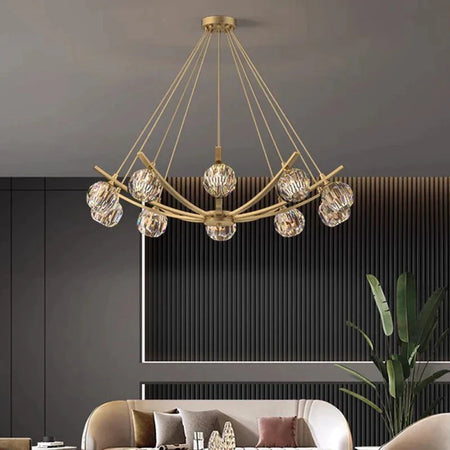 Luminaire Suspension globes élégants en métal doré – Référence : Marélie4832-Luminaire Suspendu - Nexa Lights