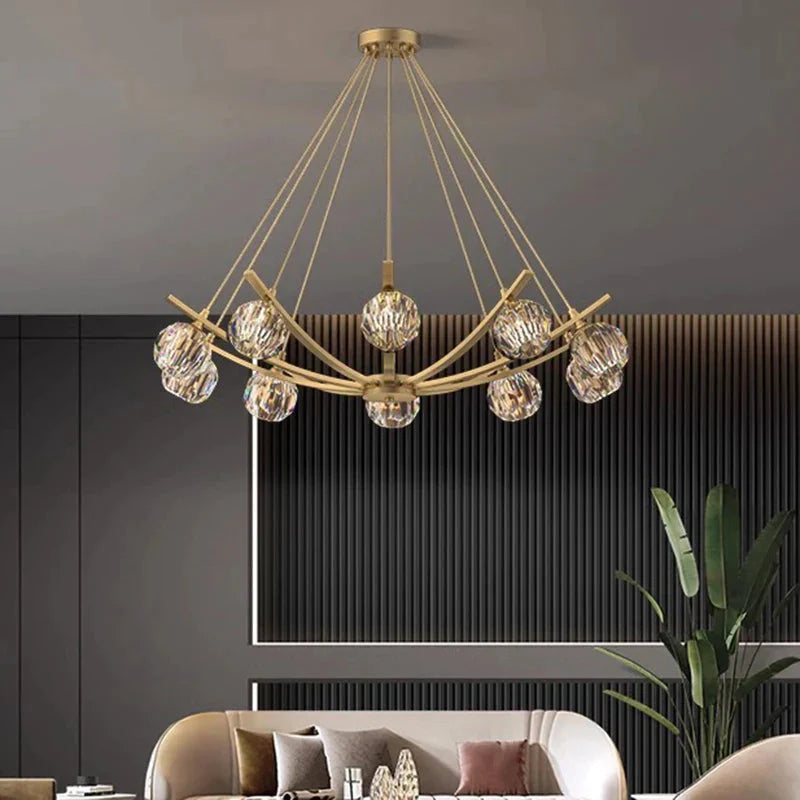 Luminaire Suspension globes élégants en métal doré – Référence : Marélie4832-Luminaire Suspendu - Nexa Lights