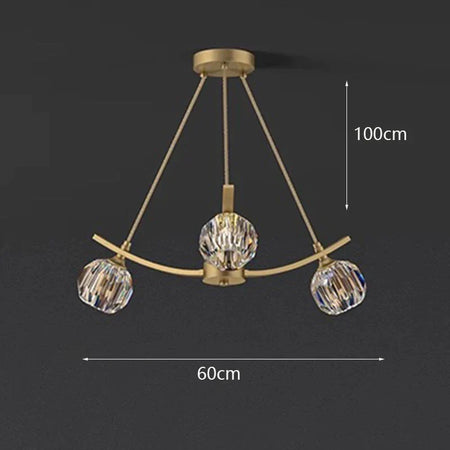 Luminaire Suspension globes élégants en métal doré – Référence : Marélie4832-Luminaire Suspendu - Nexa Lights