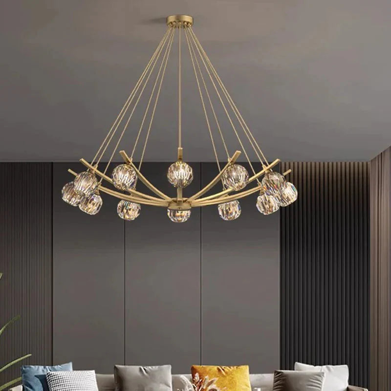 Luminaire Suspension globes élégants en métal doré – Référence : Marélie4832-Luminaire Suspendu - Nexa Lights