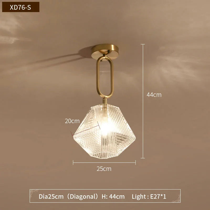 Luminaire Suspension métal noir et verre transparent – Référence : Aelios4729- - Nexa Lights