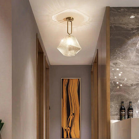 Luminaire Suspension métal noir et verre transparent – Référence : Aelios4729- - Nexa Lights