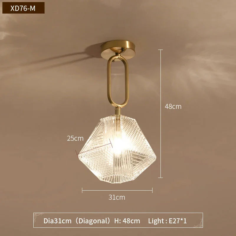 Luminaire Suspension métal noir et verre transparent – Référence : Aelios4729- - Nexa Lights