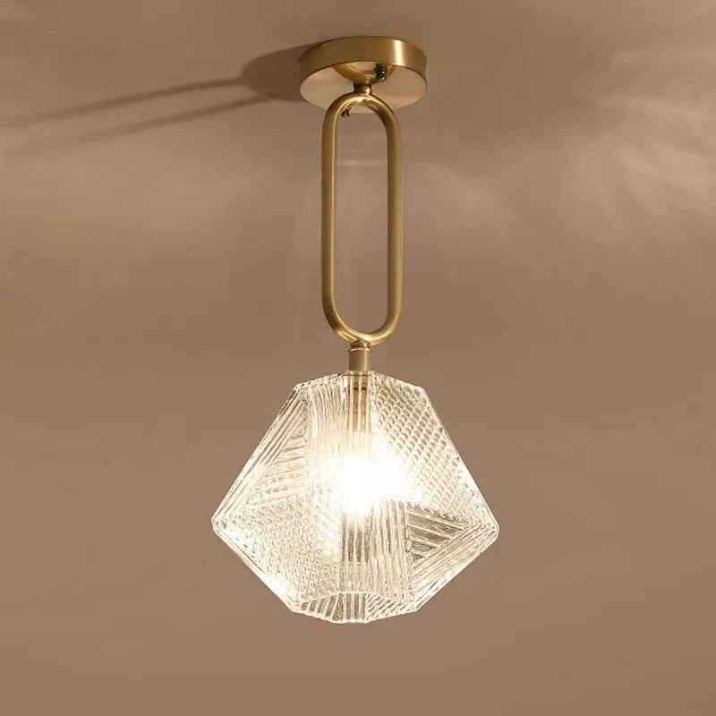 Luminaire Suspension métal noir et verre transparent – Référence : Aelios4729- - Nexa Lights
