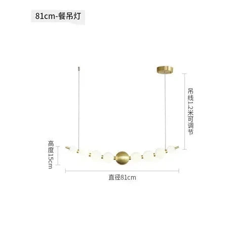Luminaire Suspension sphères opalines élégantes – Référence : Mariel3485-Luminaire Suspendu - Nexa Lights