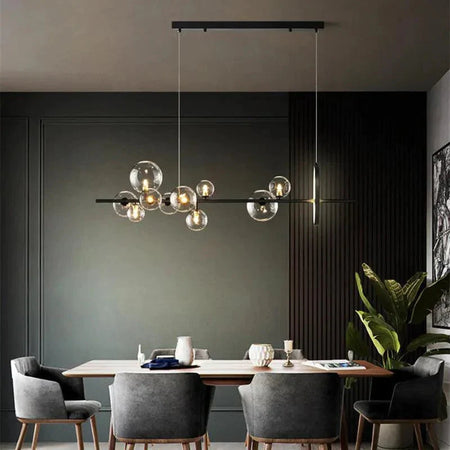 Luminaire Suspension sphérique élégant en verre transparent – Référence : Marvyn9624-Luminaire Suspendu - Nexa Lights