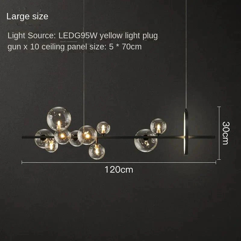 Luminaire Suspension sphérique élégant en verre transparent – Référence : Marvyn9624-Luminaire Suspendu - Nexa Lights