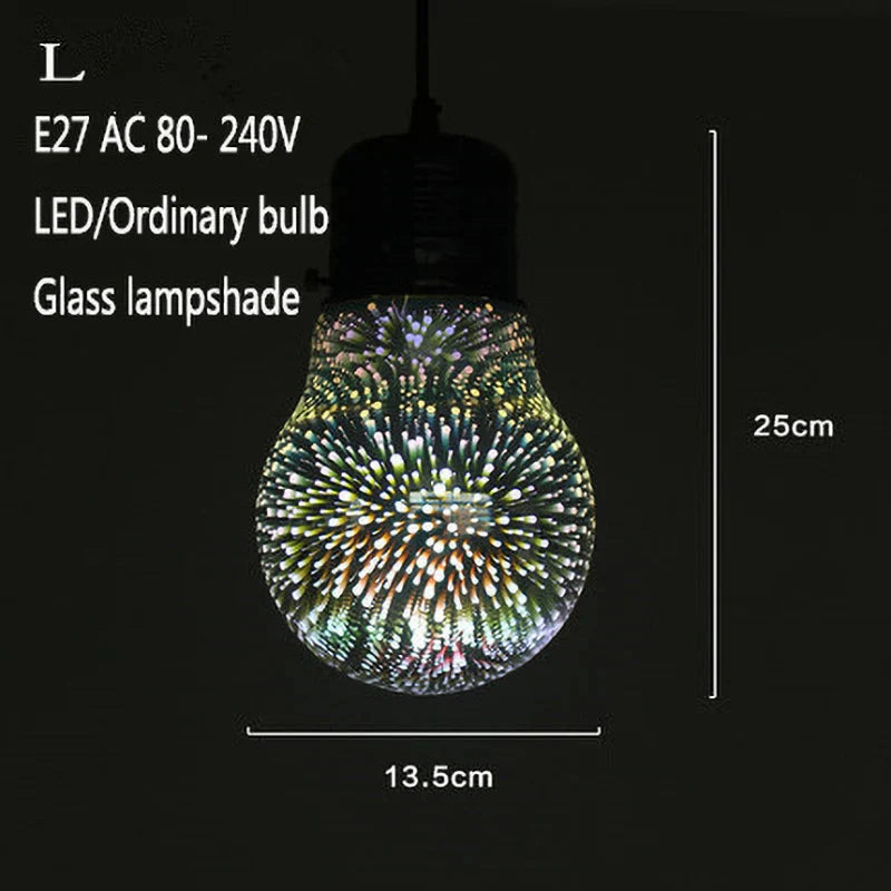 Luminaire Suspension verre 3D coloré – Référence : Ilyas5273-Luminaire Suspendu - Nexa Lights