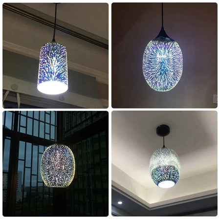 Luminaire Suspension verre 3D coloré – Référence : Ilyas5273-Luminaire Suspendu - Nexa Lights