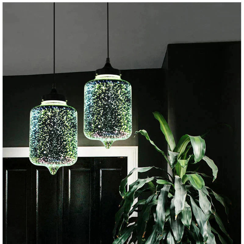 Luminaire Suspension verre 3D coloré – Référence : Ilyas5273-Luminaire Suspendu - Nexa Lights