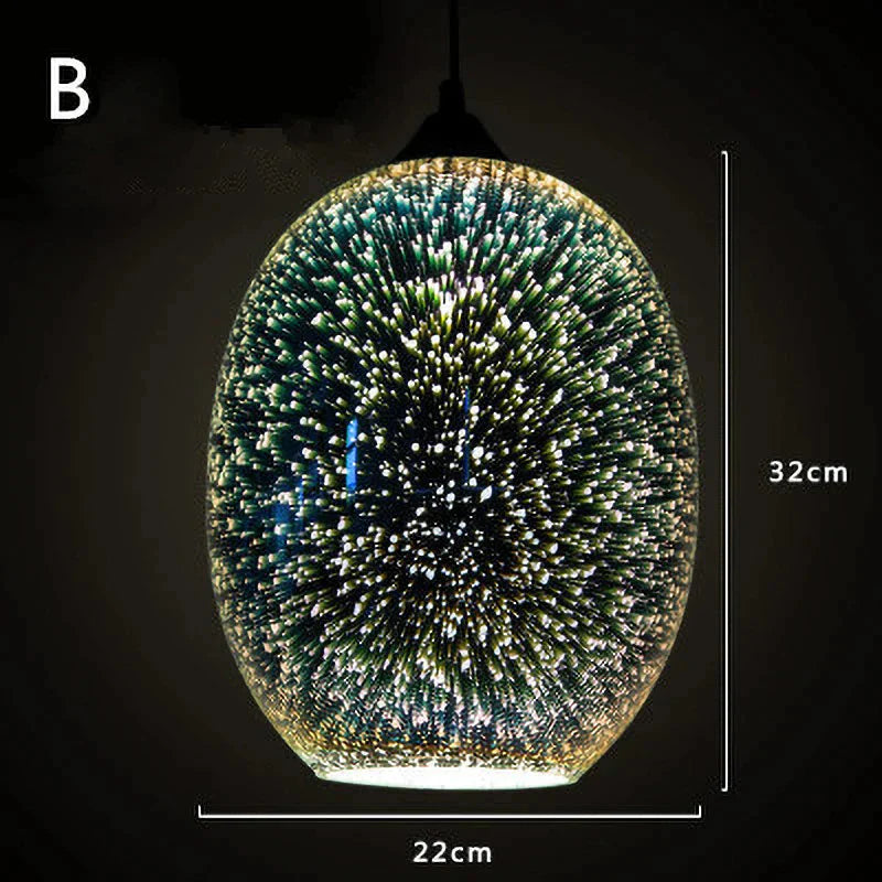 Luminaire Suspension verre 3D coloré – Référence : Ilyas5273-Luminaire Suspendu - Nexa Lights