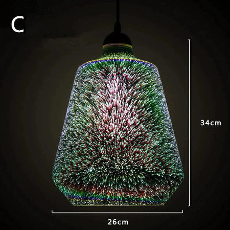 Luminaire Suspension verre 3D coloré – Référence : Ilyas5273-Luminaire Suspendu - Nexa Lights