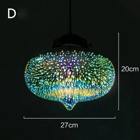 Luminaire Suspension verre 3D coloré – Référence : Ilyas5273-Luminaire Suspendu - Nexa Lights