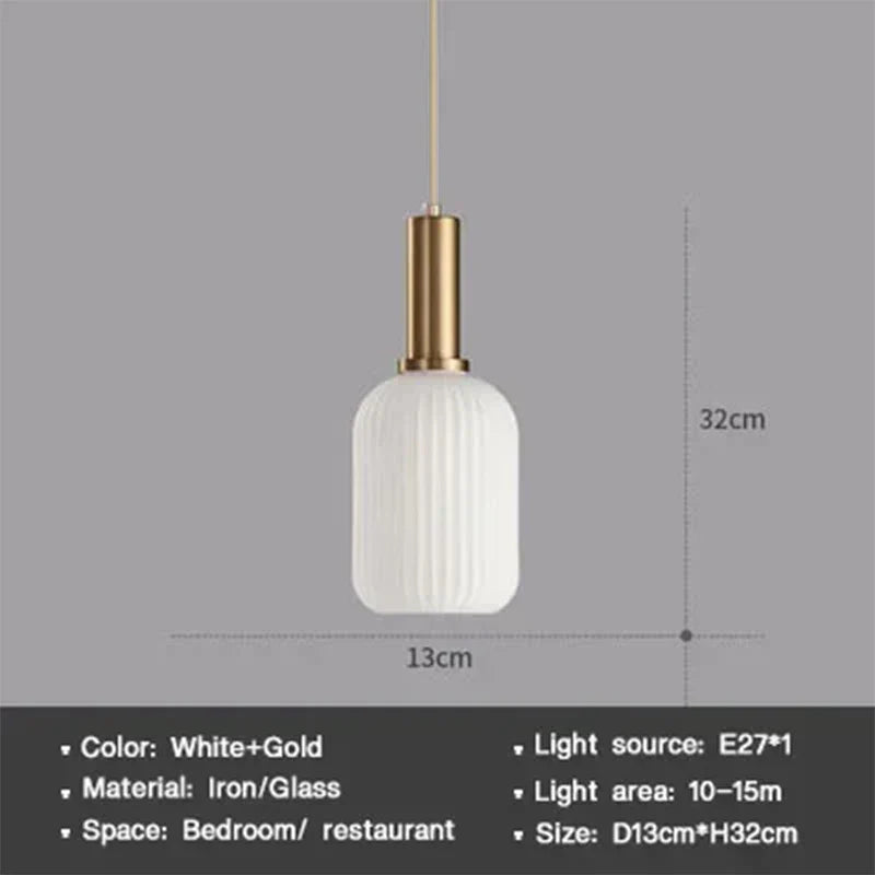 Luminaire Suspension verre blanc élégant – Référence : Camélia4732- - Nexa Lights