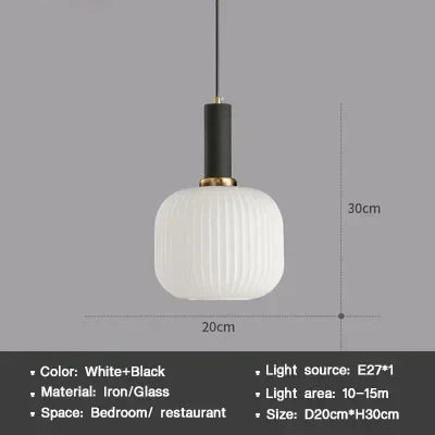 Luminaire Suspension verre blanc élégant – Référence : Camélia4732- - Nexa Lights