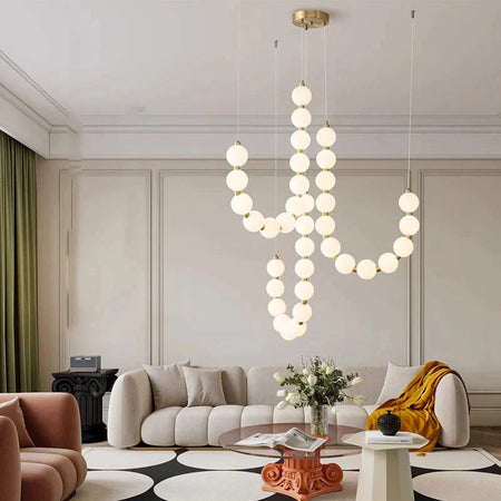 Luminaire Suspension verre blanc élégant – Référence : Zélie4826-Luminaire Suspendu - Nexa Lights
