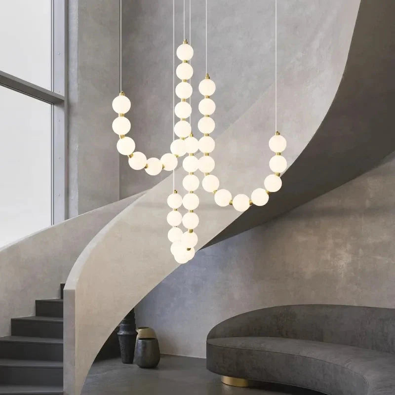 Luminaire Suspension verre blanc élégant – Référence : Zélie4826-Luminaire Suspendu - Nexa Lights
