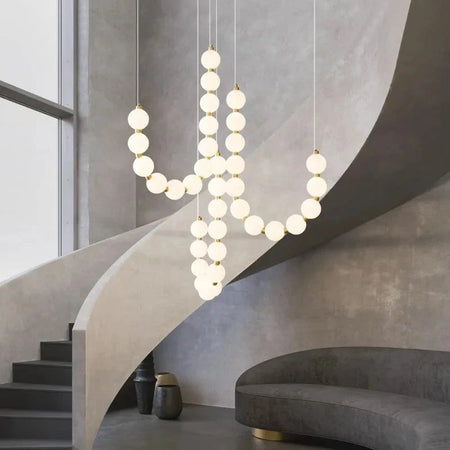 Luminaire Suspension verre blanc élégant – Référence : Zélie4826-Luminaire Suspendu - Nexa Lights