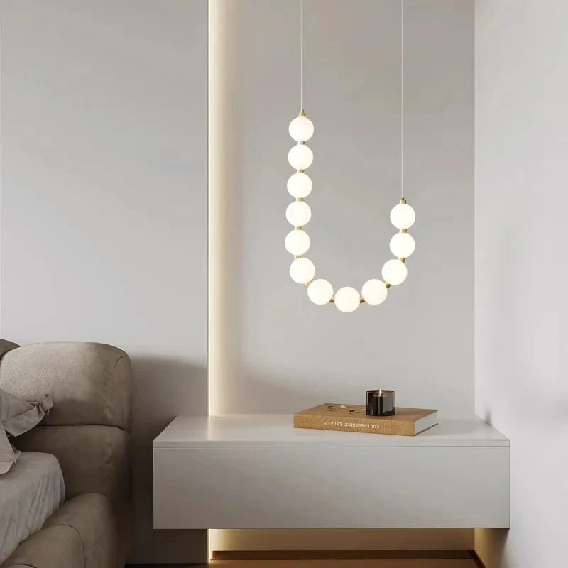 Luminaire Suspension verre blanc élégant – Référence : Zélie4826-Luminaire Suspendu - Nexa Lights