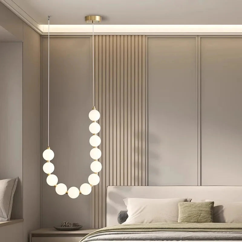 Luminaire Suspension verre blanc élégant – Référence : Zélie4826-Luminaire Suspendu - Nexa Lights