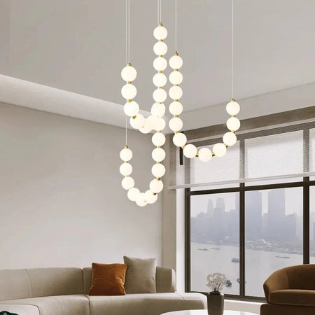 Luminaire Suspension verre blanc élégant – Référence : Zélie4826-Luminaire Suspendu - Nexa Lights