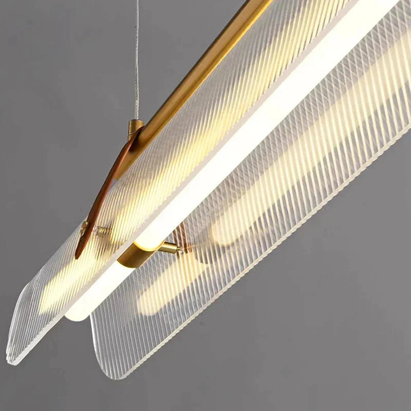 Luminaire Suspension verre cannelé – Référence : Mariselle4823-Luminaire Suspendu - Nexa Lights