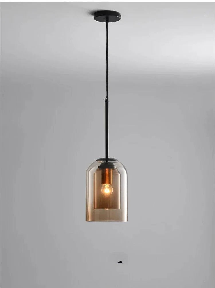 Luminaire Suspension verre double moderne – Référence : Fynia4739- - Nexa Lights