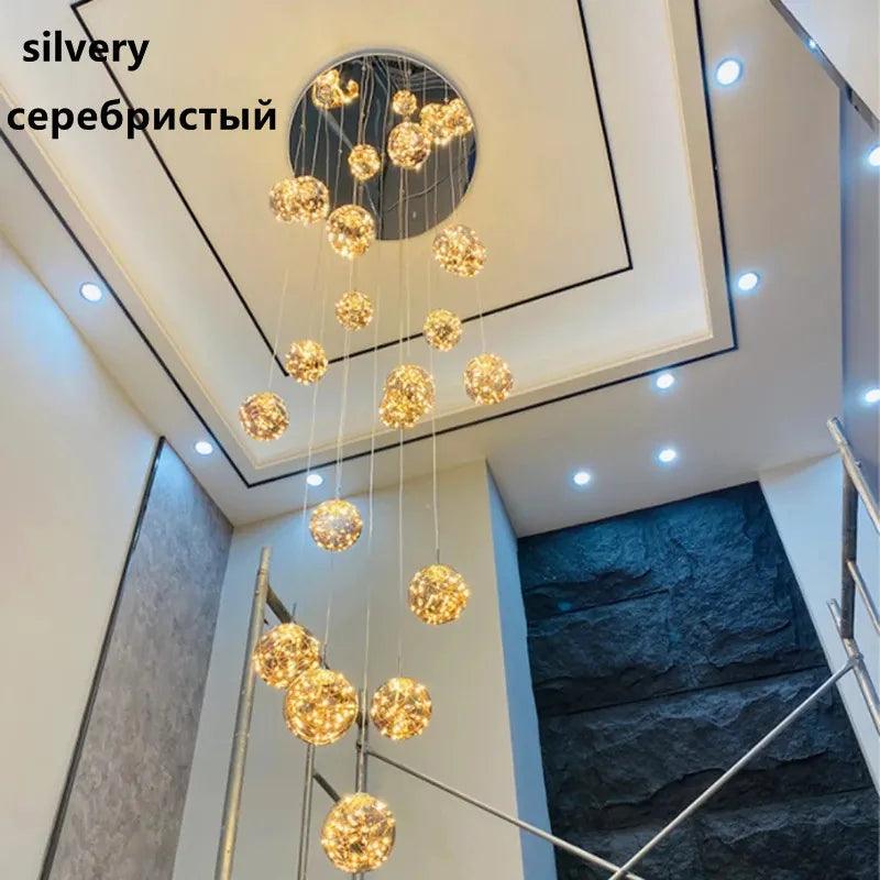 Luminaire Suspension verre et cristal – Référence : Kaïra5723-Luminaire Suspendu - Nexa Lights