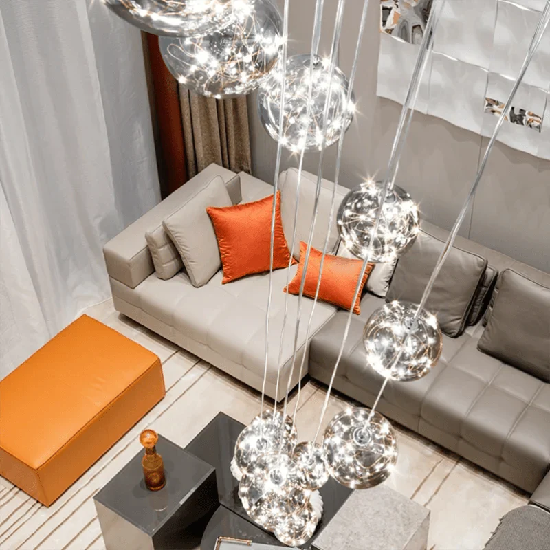 Luminaire Suspension verre et cristal – Référence : Kaïra5723-Luminaire Suspendu - Nexa Lights